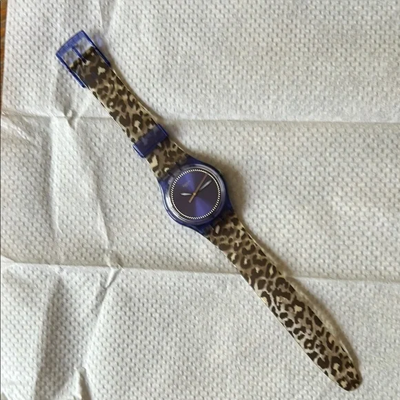 Swatch WildChic Animal Print Purple Watch Swatch Purple Watches for Women on Sale up to 90% Off: Poshmark main image 3
